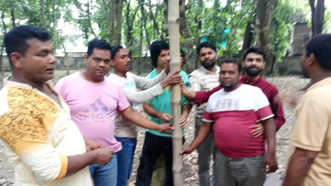 রুহিয়ায় ১০ দিনব্যাপী বৈশাখী মেলার মঞ্চের ভিত্তি স্থাপন