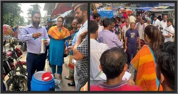 দুধে ভেজাল: দোহার প্রশাসনের অ্যাকশন, ৯ জনকে জরিমানা, ভেজাল দুধ বিনষ্ট