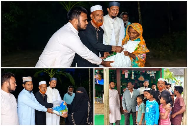 ফুলবাড়ীতে ইঞ্জিনিয়ার আব্দুস ছালাম সুজার ব্যক্তিগত উদ্যোগে অসহায় মানুষের মাঝে খাদ্যসামগ্রী বিতরণ