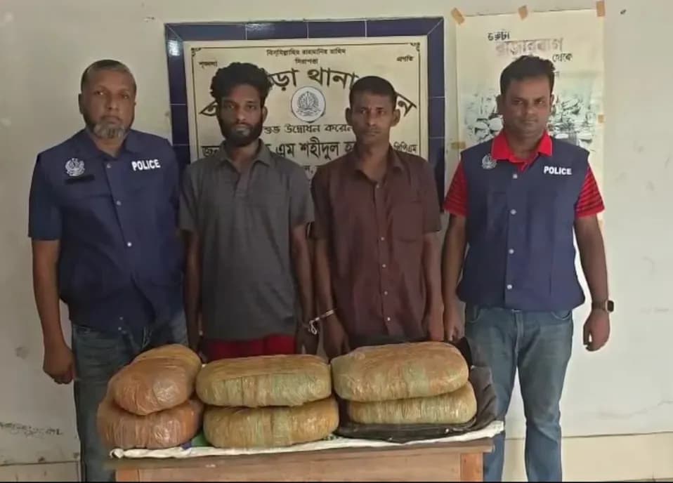 আখাউড়ায় ১১ কেজি গাঁজাসহ কুখ্যাত মাদক কারবারি সুমন ও তার সহযোগ গ্রেফতার 
