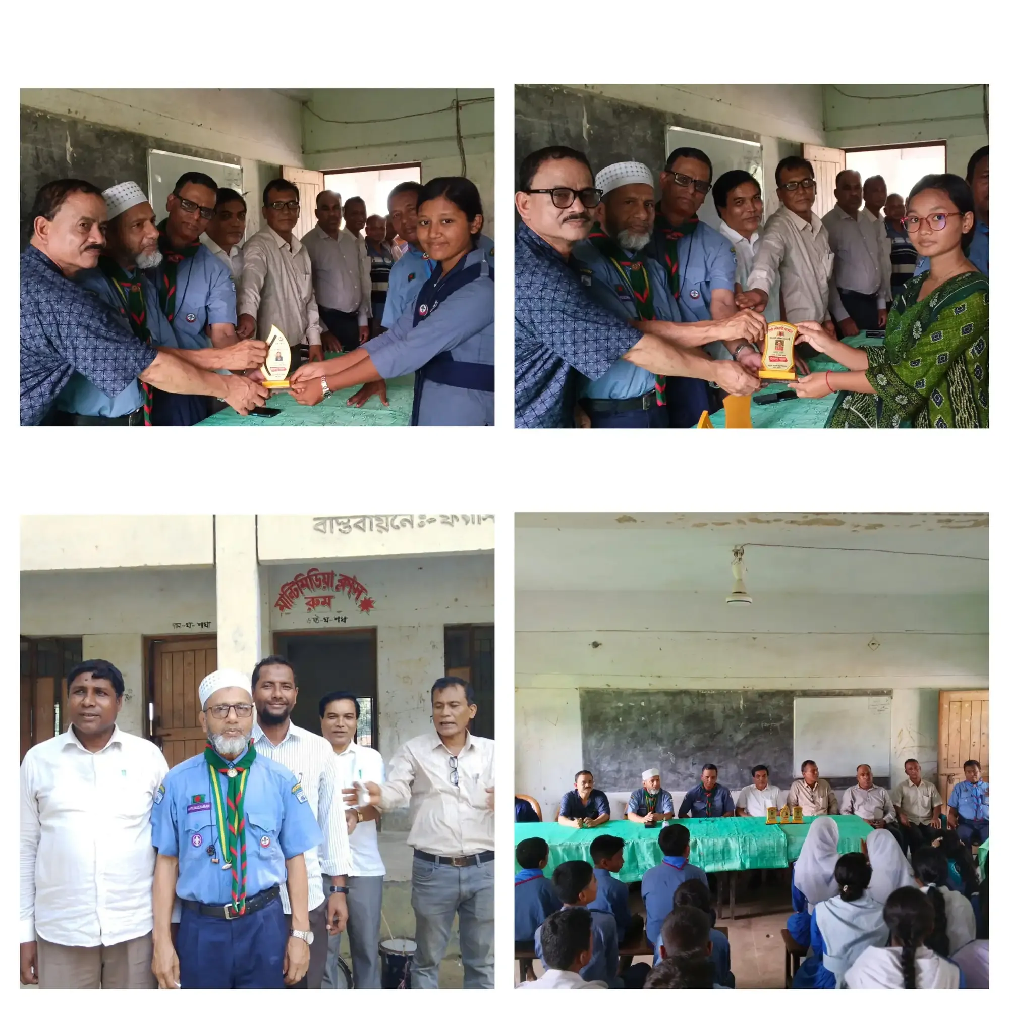 রুহিয়ায় স্কাউটের বিভিন্ন কর্মসূচি পরিদর্শন ও কৃতি শিক্ষার্থীদের সংবর্ধনা
